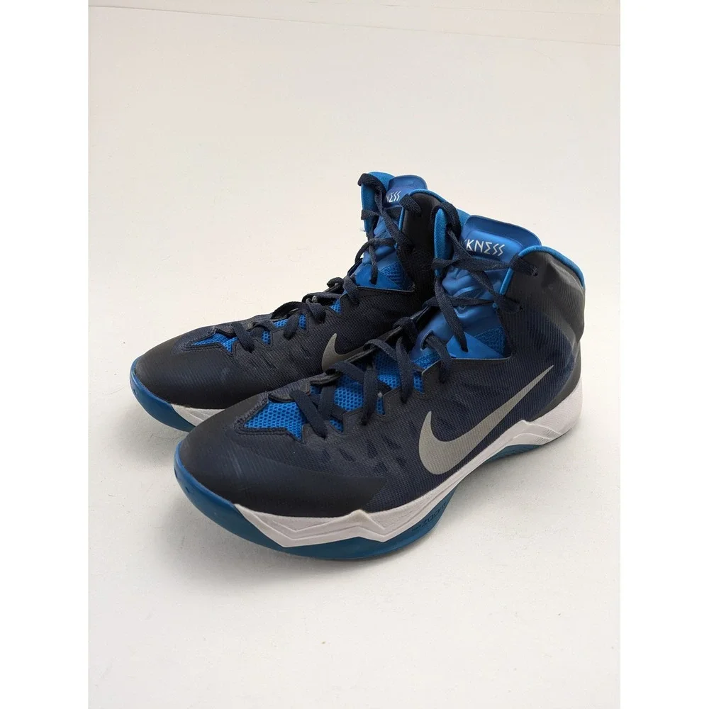 Mens Nike Zoom HyperQuickness TB Blue White Basketball Shoes 599421-401 Size 12‎